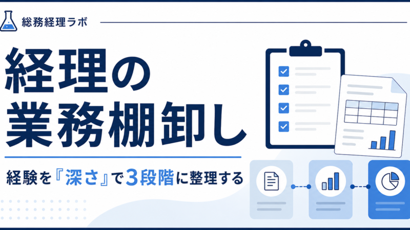 経理の業務棚卸し｜経験を「深さ」で3段階に整理する方法 